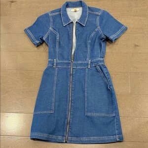 Hollister Blue Denim Mini Dress EUC